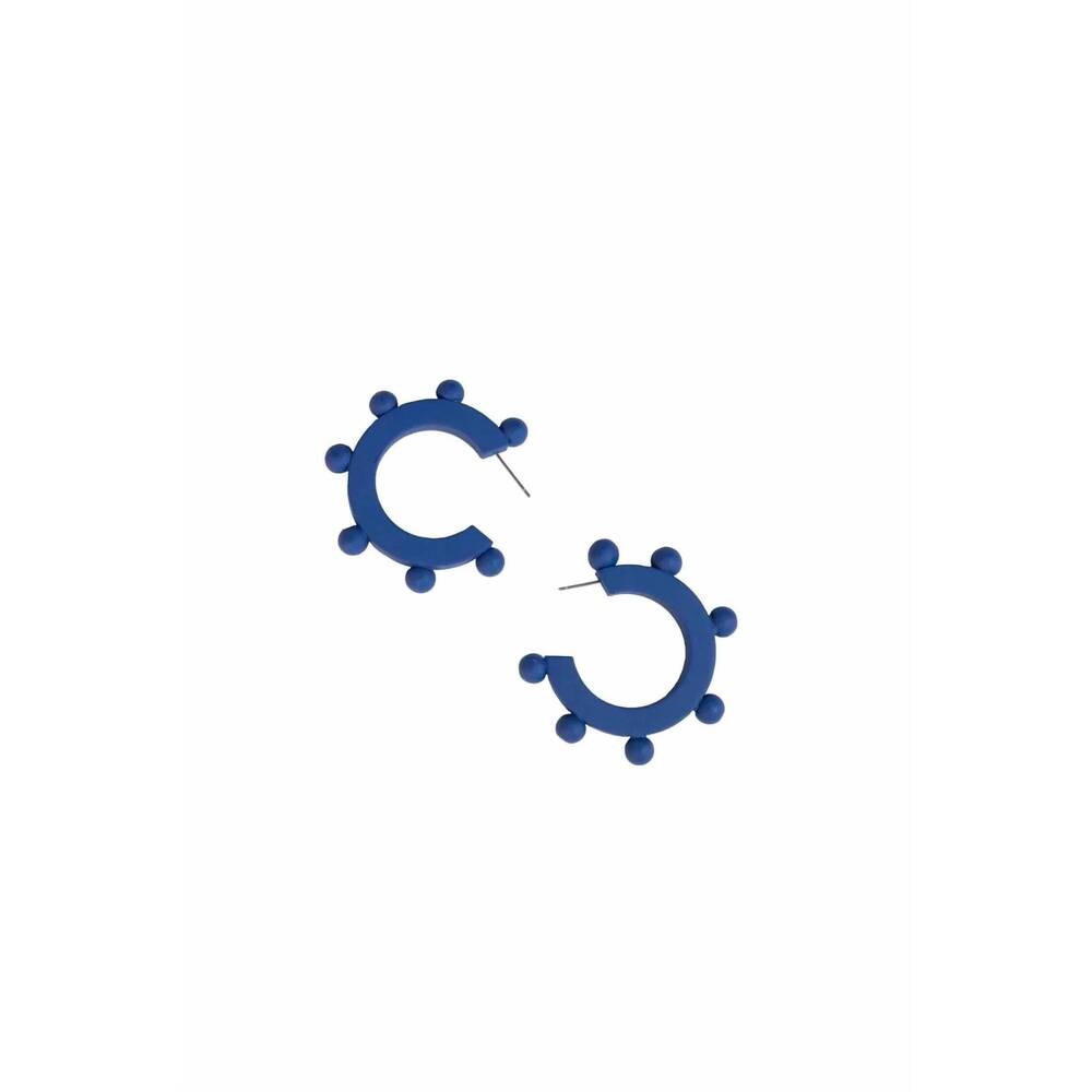 NEW SUNSHINE TIENDA women's bead hoops in navy